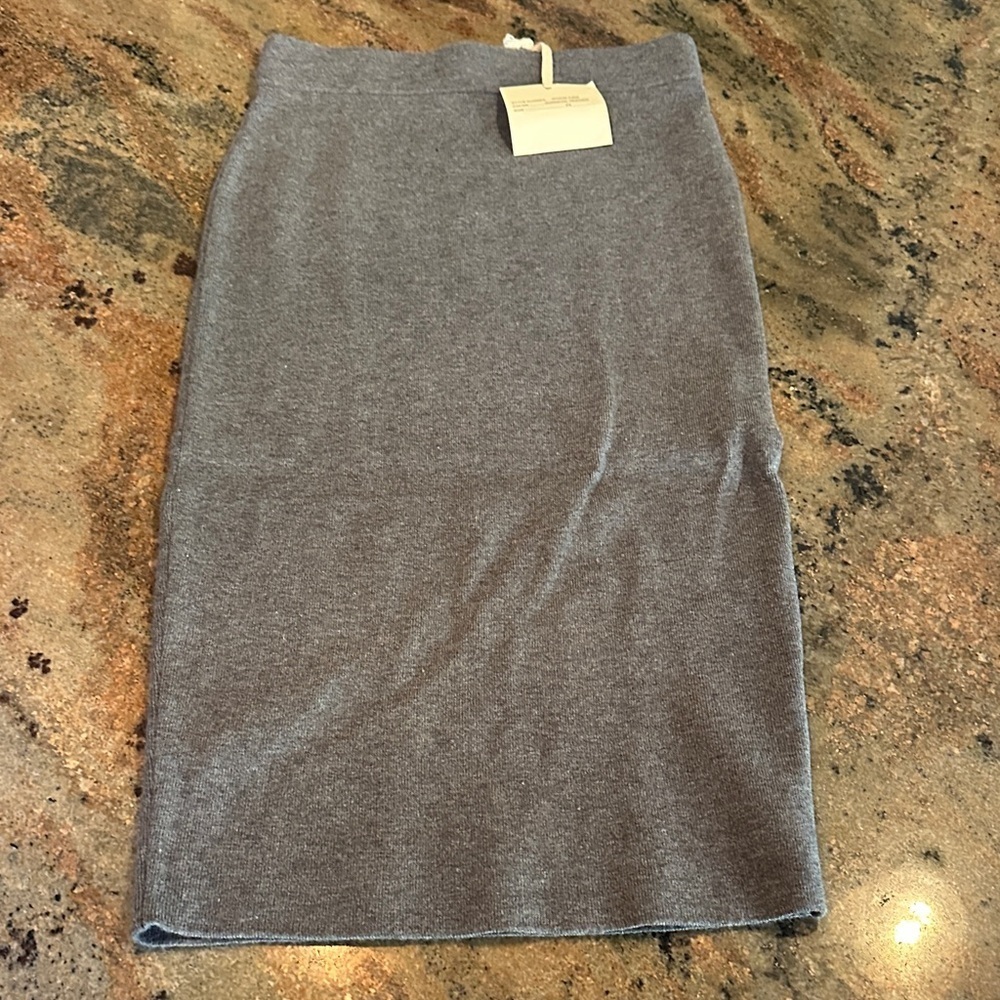 Marled Heather Gray Pencil Skirt